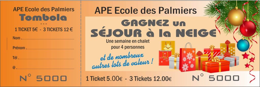 impression billet ticket tombola couleurs